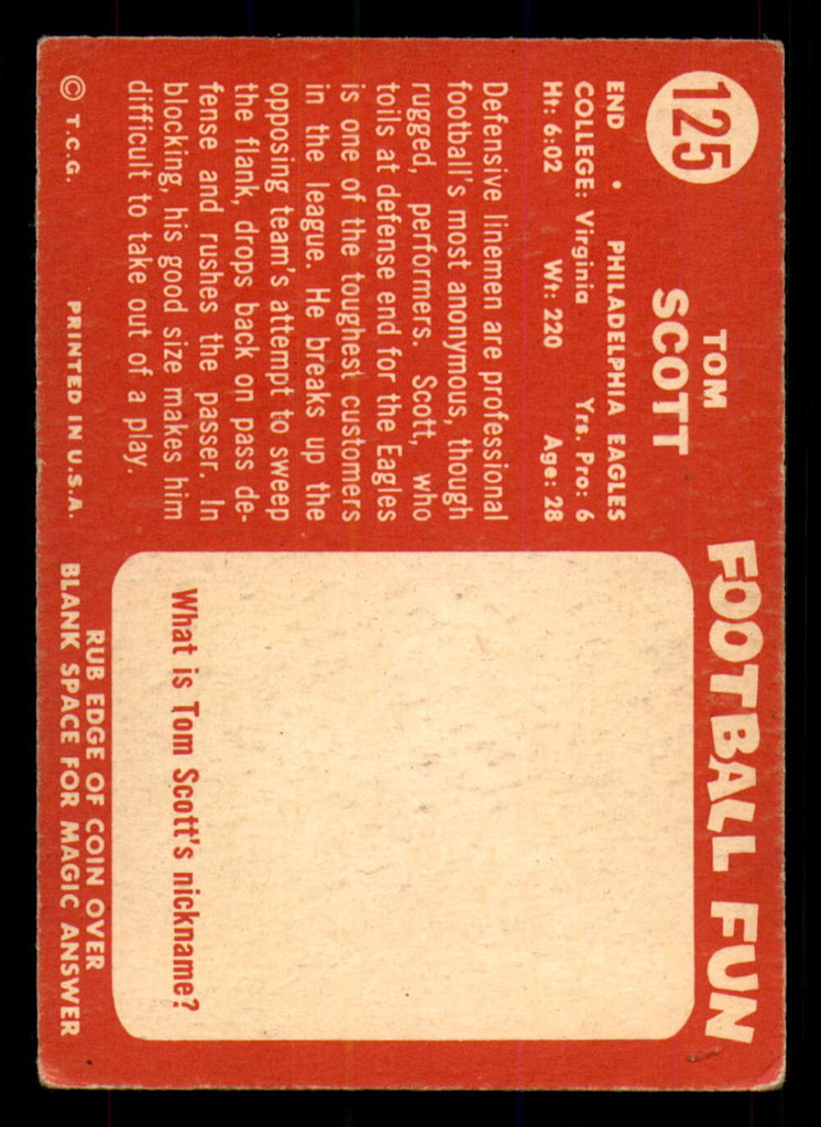 1958 Topps #125 Tom Scott Very Good  ID: 394490