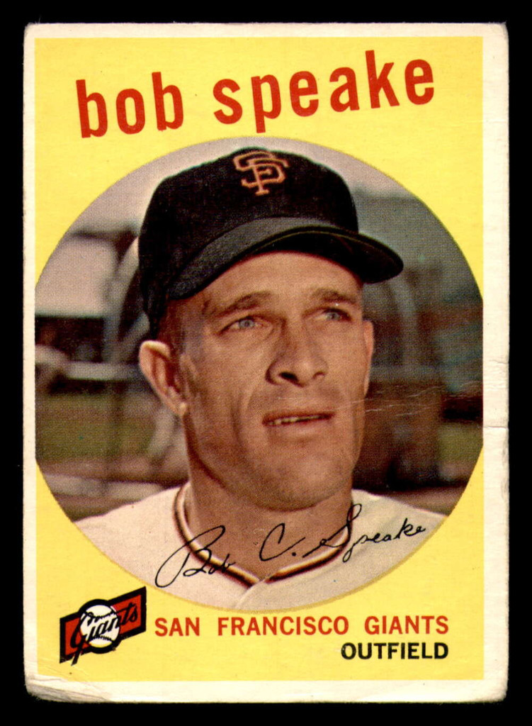 1959 Topps #526 Bob Speake Good High Number 