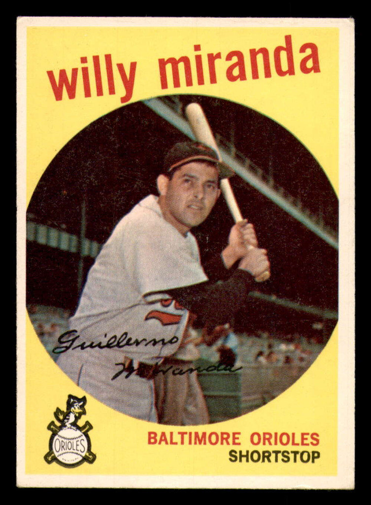 1959 Topps #540 Willy Miranda Excellent+ High Number 