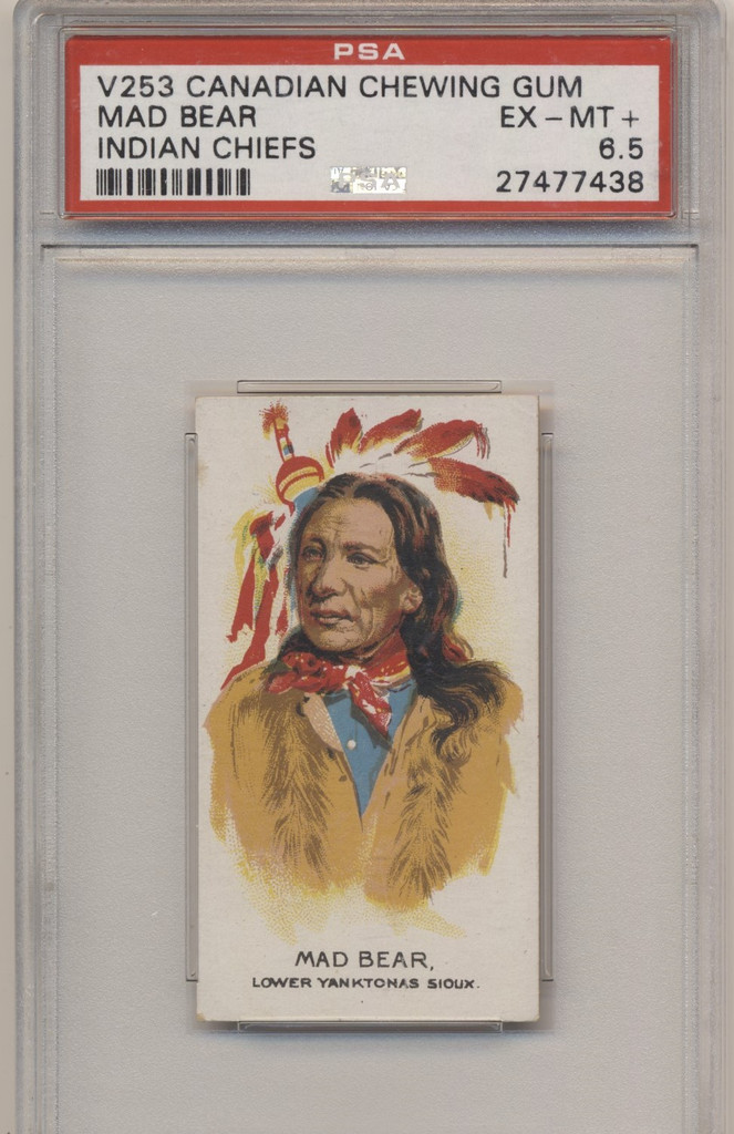 1930 V253 Canadian Indian Chiefs Mad Bear  PSA 6.5 EX-MT+  #*sku35693