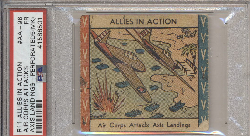 1945 R11 Allies In Action #AA-96 Air Corp Attacks  PSA 1 FAIR   #*sku35720