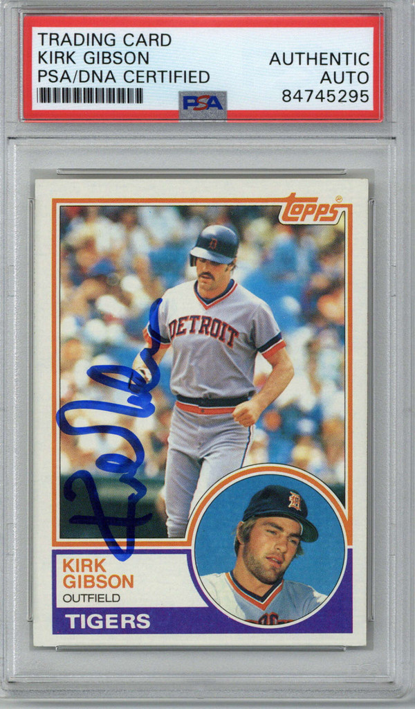 1983 Topps #430 Kirk Gibson Signed Auto PSA/DNA Tigers