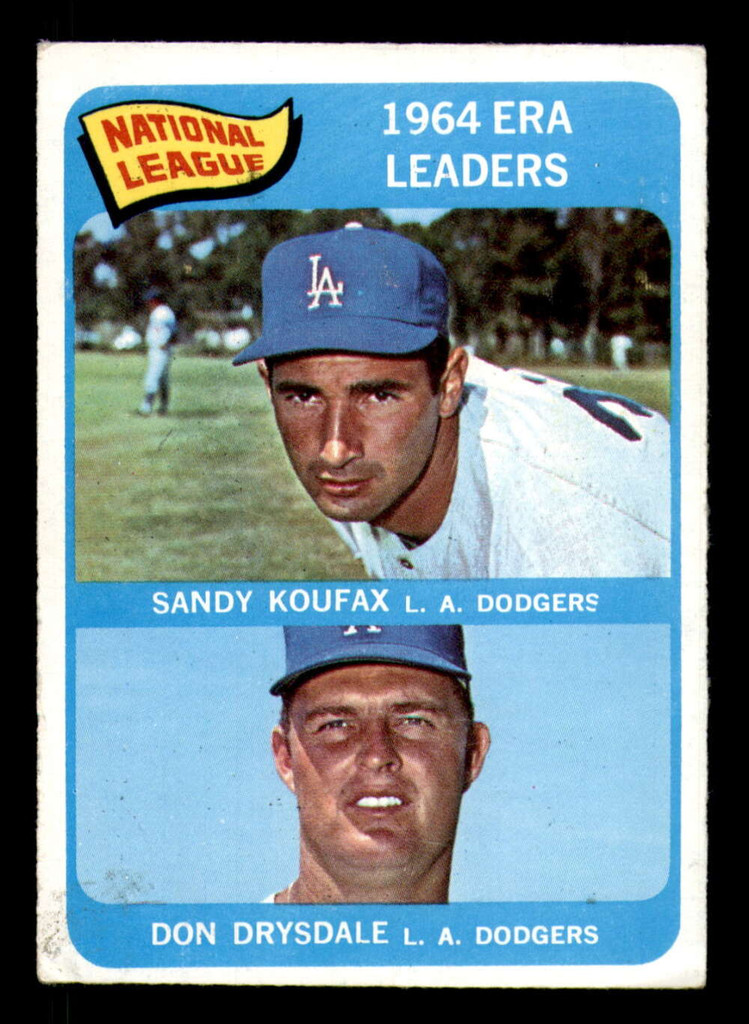 1965 O-Pee-Chee #8 Koufax/Drysdale LL Very Good OPC 