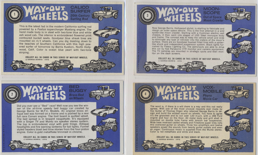 1976 Topps Way=Out Wheels  Set 36 Cards, No Stickers  #*sku35758