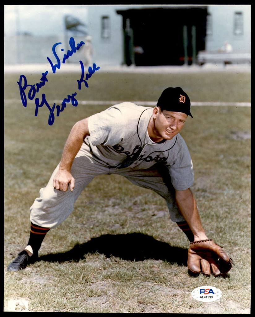 George Kell "Best Wishes" 8 x 10 Photo Signed Auto PSA/DNA Authenticated Tigers