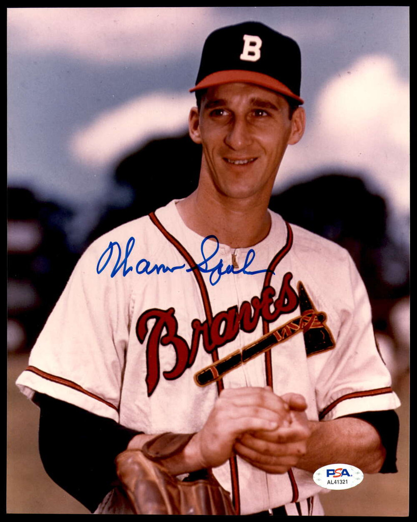 Warren Spahn 8 x 10 Photo Signed Auto PSA/DNA Authenticated Braves ID: 395426