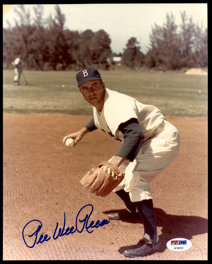 Pee Wee Reese 8 x 10 Photo Signed Auto PSA/DNA Authenticated Dodgers ID: 395466