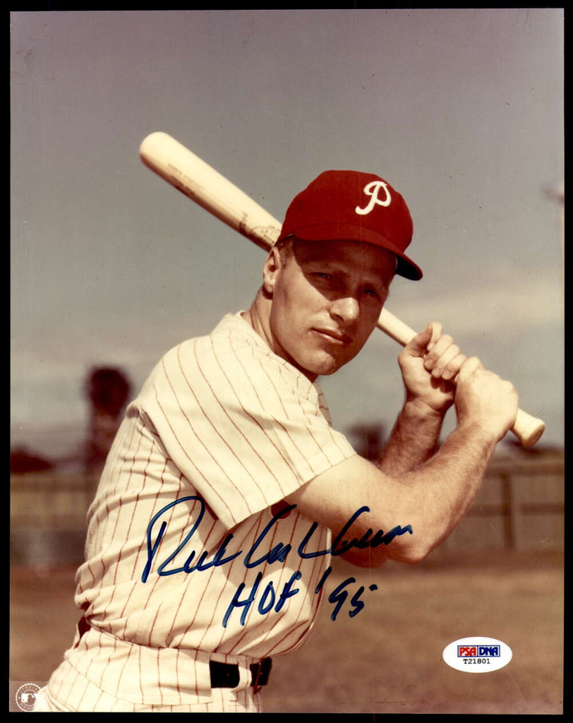 Richie Ashburn "HOF '95" 8 x 10 Photo Signed Auto PSA/DNA Authenticated Phillies