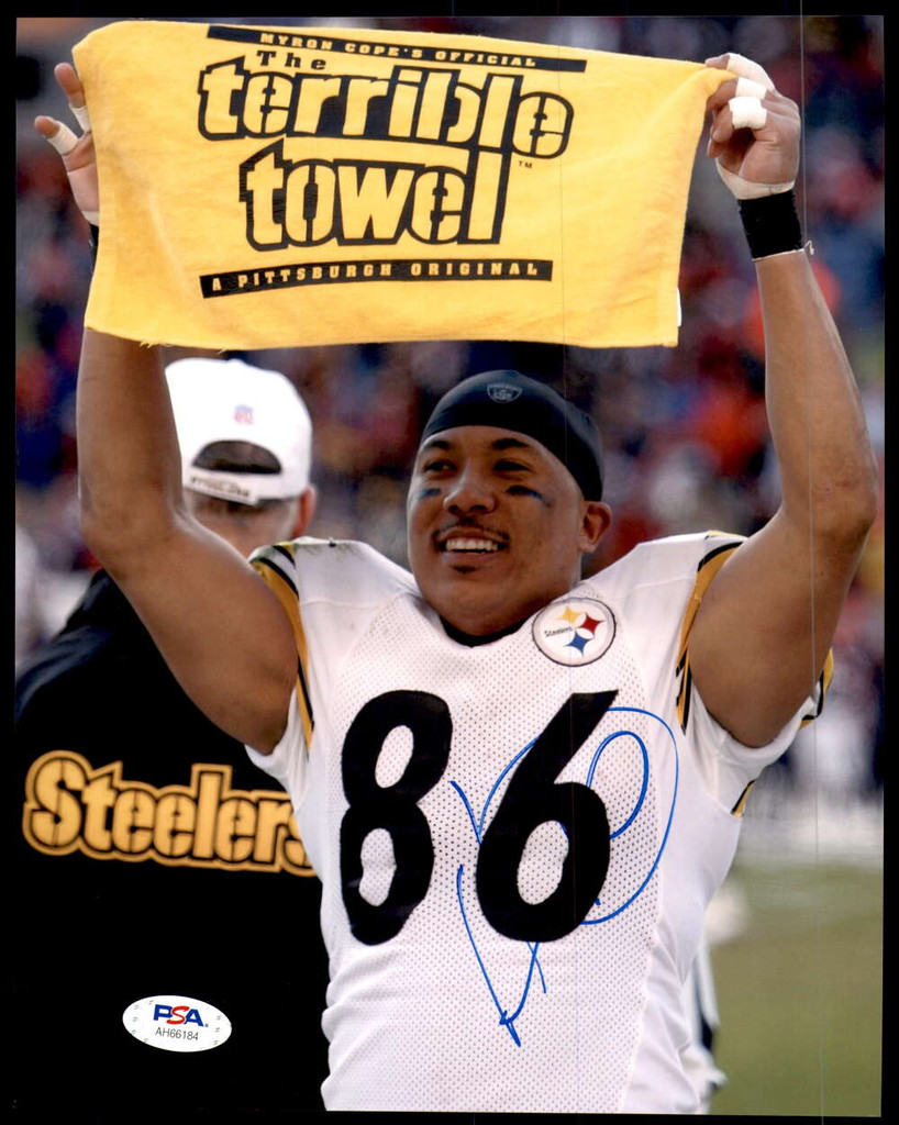 Hines Ward 8 x 10 Photo Signed Auto PSA/DNA Authenticated Steelers ID: 395550