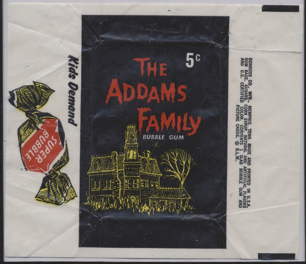1964 Donruss The Addams Family 5 Cents Wrapper (Small Tear left side)  #*sku35776