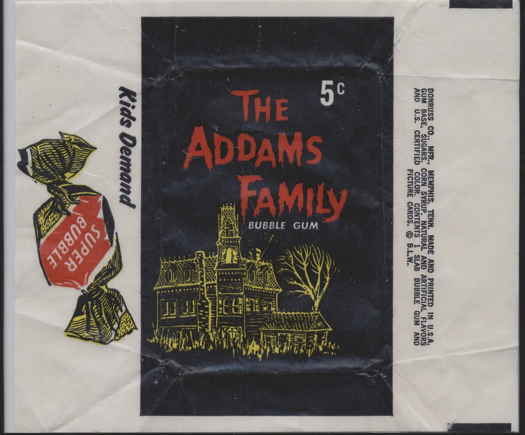 1964 Donruss The Addams Family 5 Cents Wrapper (Small Gum Hole Right side)  #*sku35789