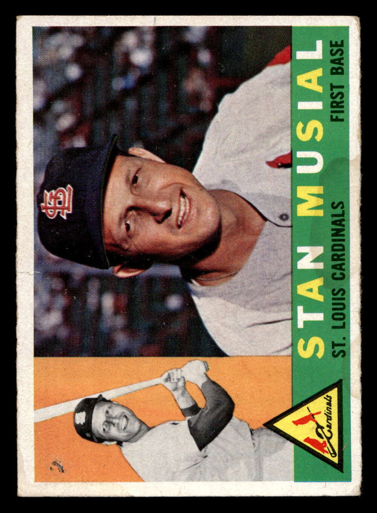 1960 Topps #250 Stan Musial Writing on Back Cardinals  ID:396386
