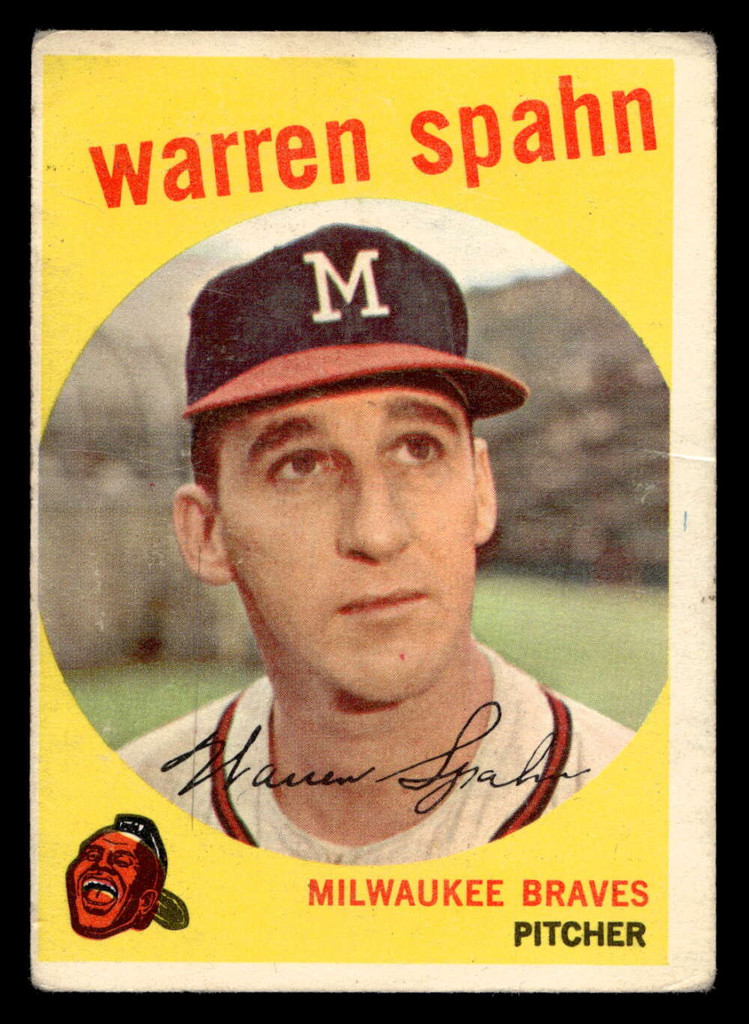 1959 Topps #40 Warren Spahn ERR G-VG 
