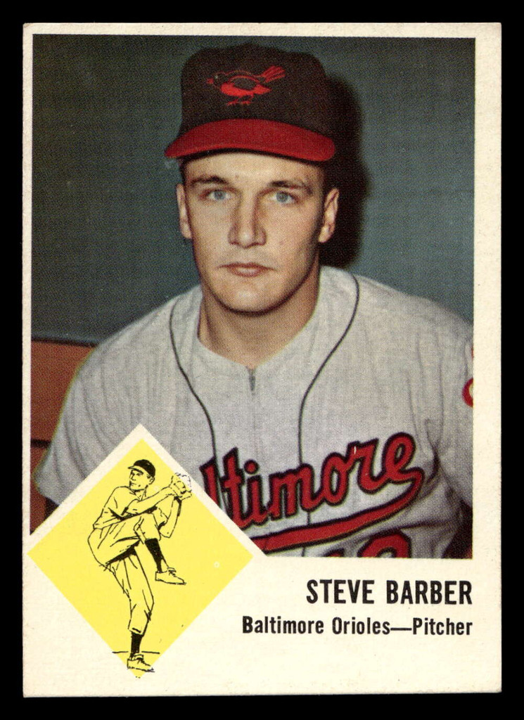 1963 Fleer #1 Steve Barber Ex-Mint  ID: 396907