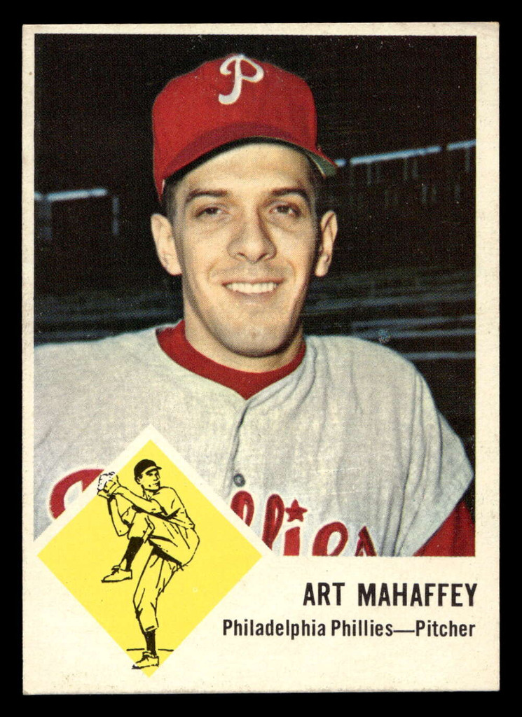 1963 Fleer #54 Art Mahaffey Stained Phillies ID:396959