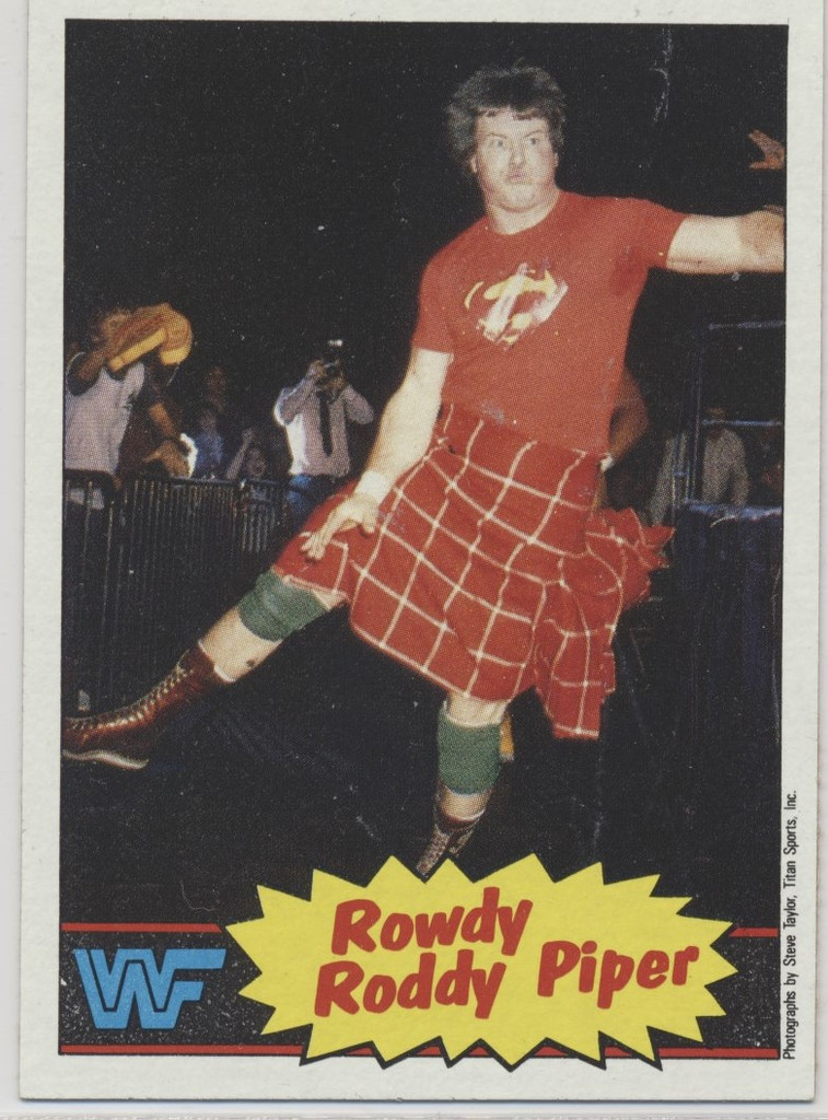 1985 Topps WWF  Wrestling  #7 Rowdy Roddy Piper  #*sku35921