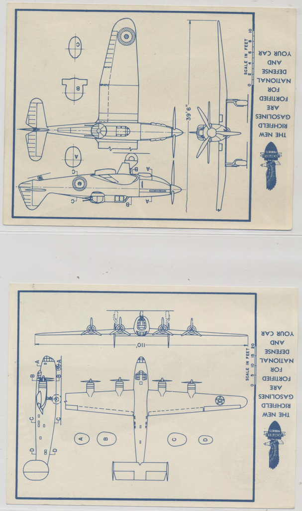 1941 UO2-a & 2b Richfield Gas Airplanes Lot 5  #*sku36067