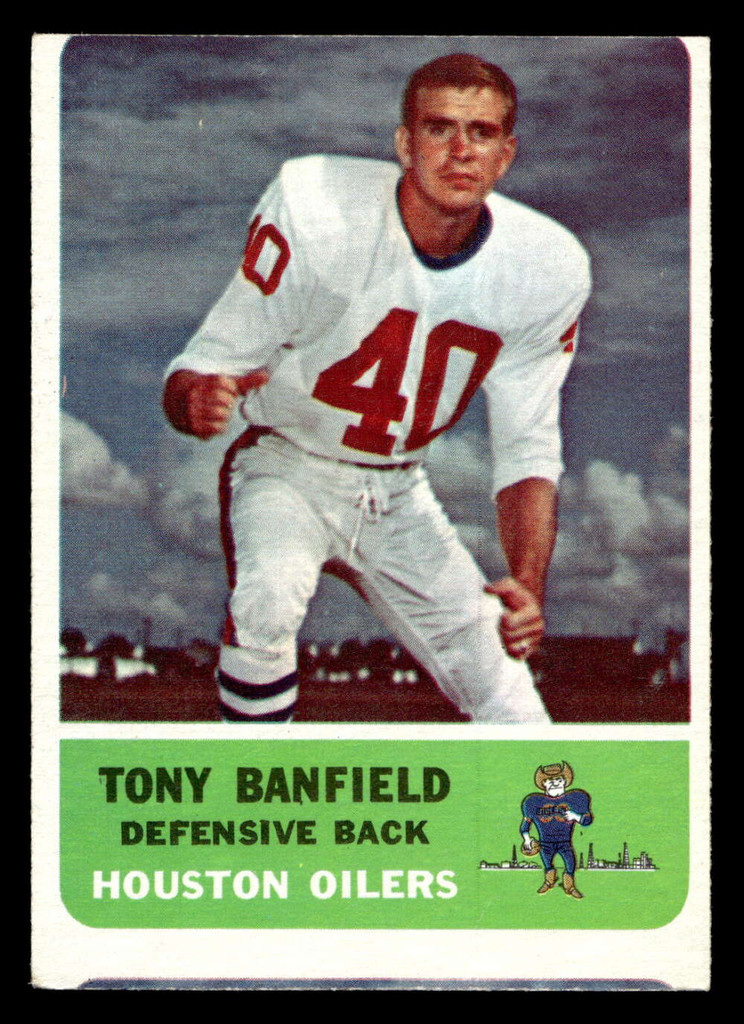 1962 Fleer #51 Tony Banfield Miscut Oilers