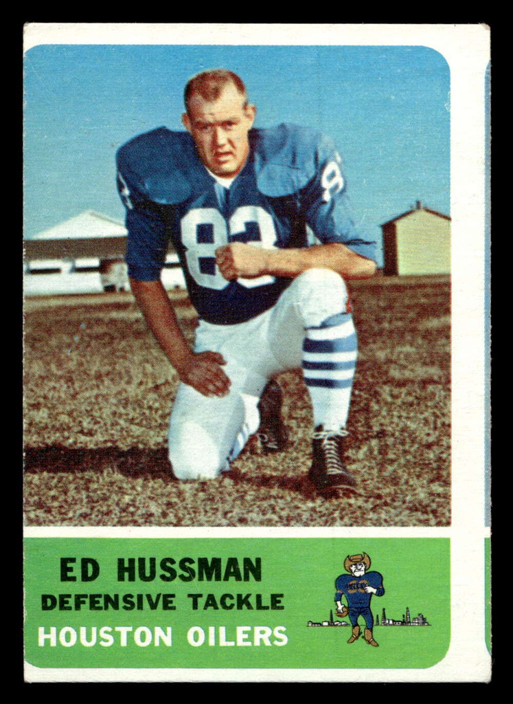1962 Fleer #55 Ed Husmann UER Miscut Oilers UER