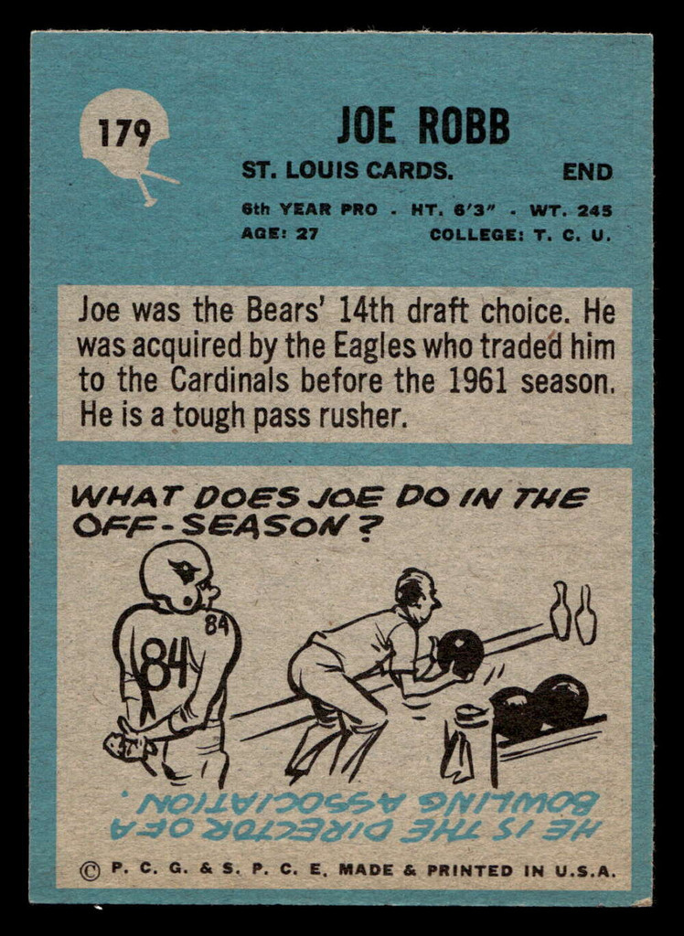 1964 Philadelphia #179 Joe Robb Ex-Mint  ID: 400867