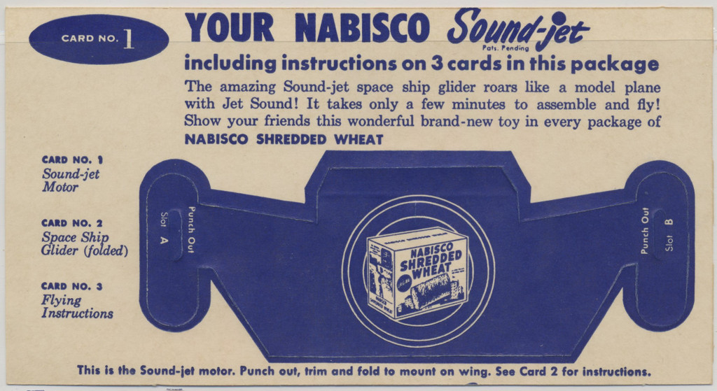 c-1960's Nabisco Shredded Wheat  Sound Jet Complete  #*sku36109