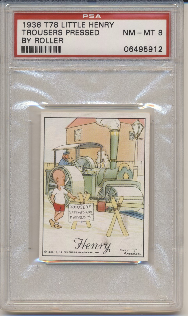 1936 T78 Little Henry Trousers Pressed By Roller  PSA 8 NM-MT  #*sku36119