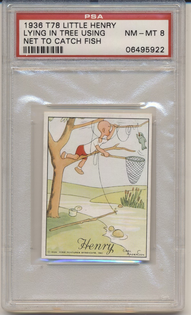 1936 T78 Little Henry Lying In Tree PSA 8 NM-MT Pop 1  #*sku36120