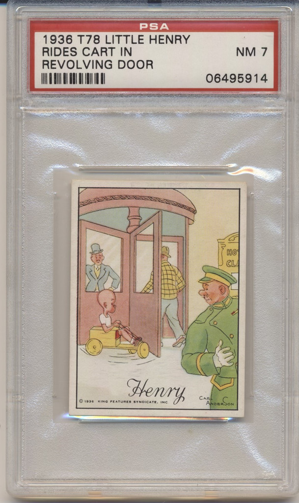 1936 T78 Little Henry Riding Cart In Revoling Door Pop 1 PSA 7 NM  #*sku36126