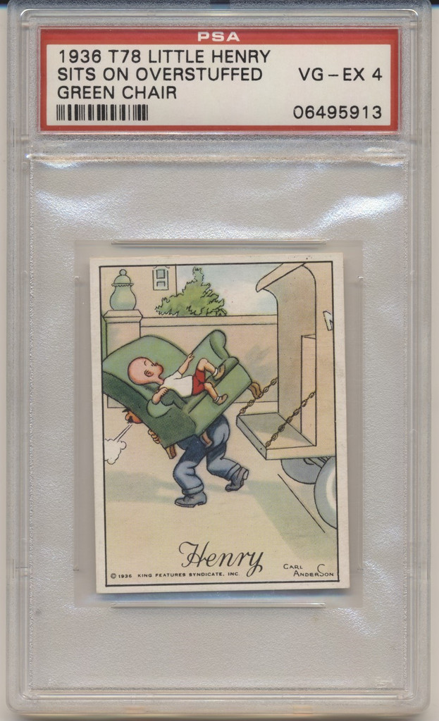 1936 T78 Little Henry Sits On Overstuff Green Chair Pop 1 PSA 4 Vg-Ex  #*sku36133