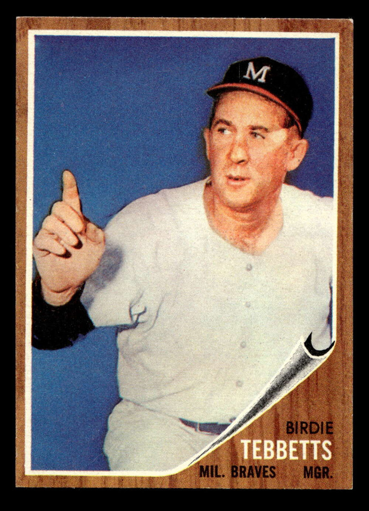 1962 Topps #588 Birdie Tebbetts MG Ex-Mint High # 