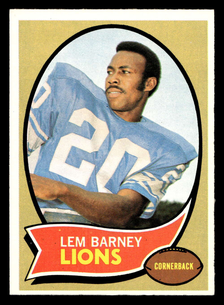 1970 Topps #75 Lem Barney Near Mint+ RC Rookie 