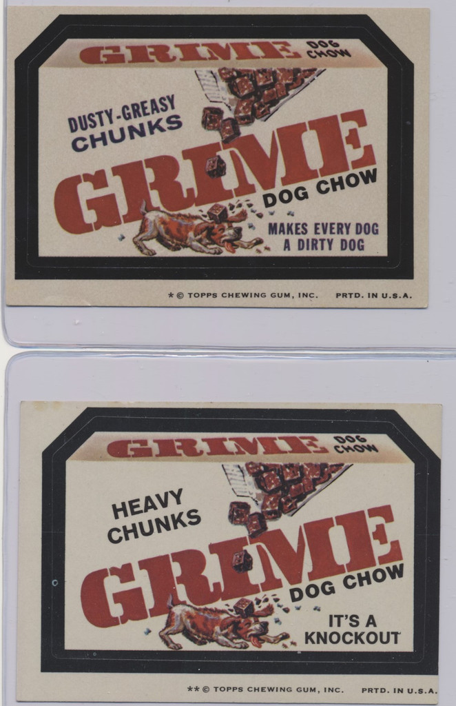 1973/77 Wacky Packages Series 7 Variation Pair Dusty-Greasy Chunks & Heavy Chunks  #*sku7h36155