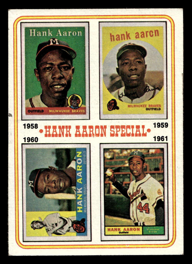 1974 Topps #3 Hank Aaron 1958-61 Excellent  ID: 405508