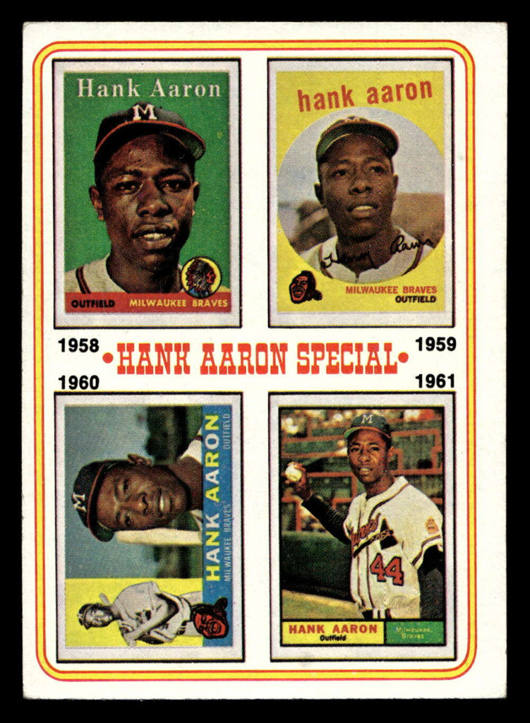 1974 Topps #3 Hank Aaron 1958-61 Excellent+  ID: 405509