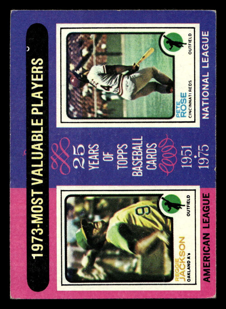 1975 Topps #211 Reggie Jackson/Pete Rose 1973 MVP's VG-EX  ID: 405710
