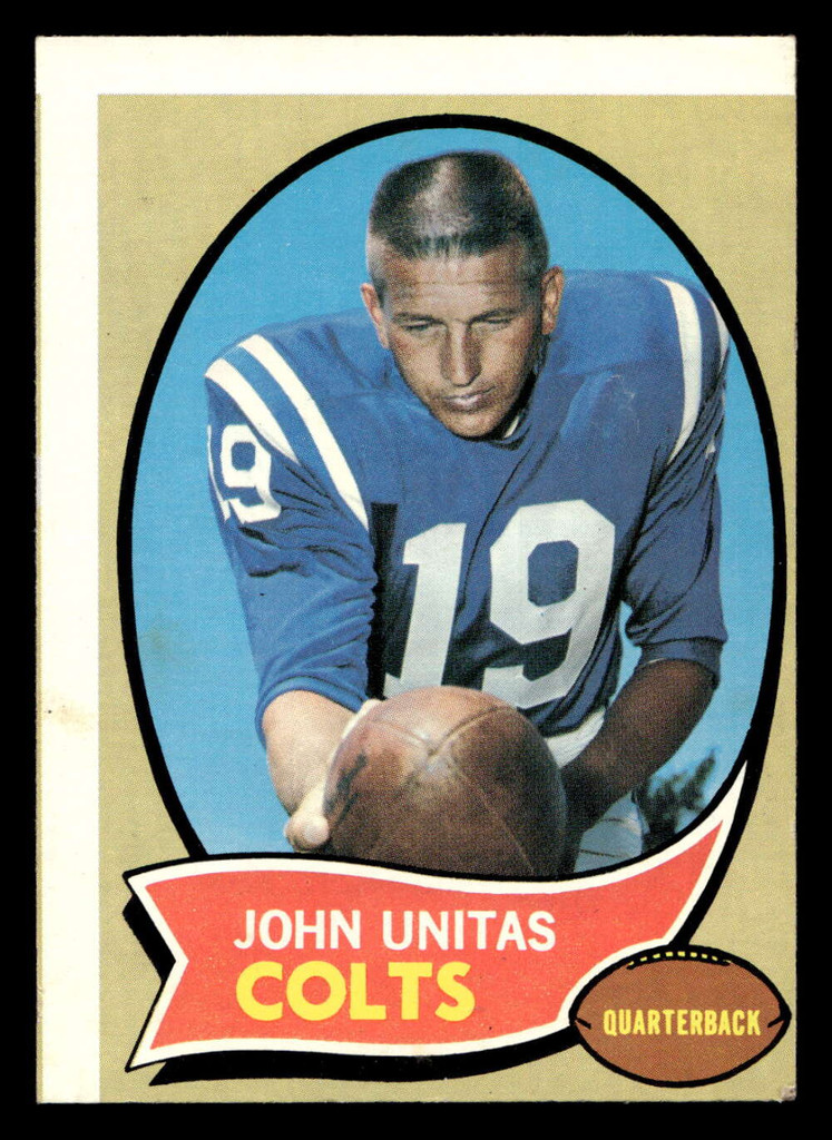 1970 Topps #180 Johnny Unitas VG-EX Miscut 