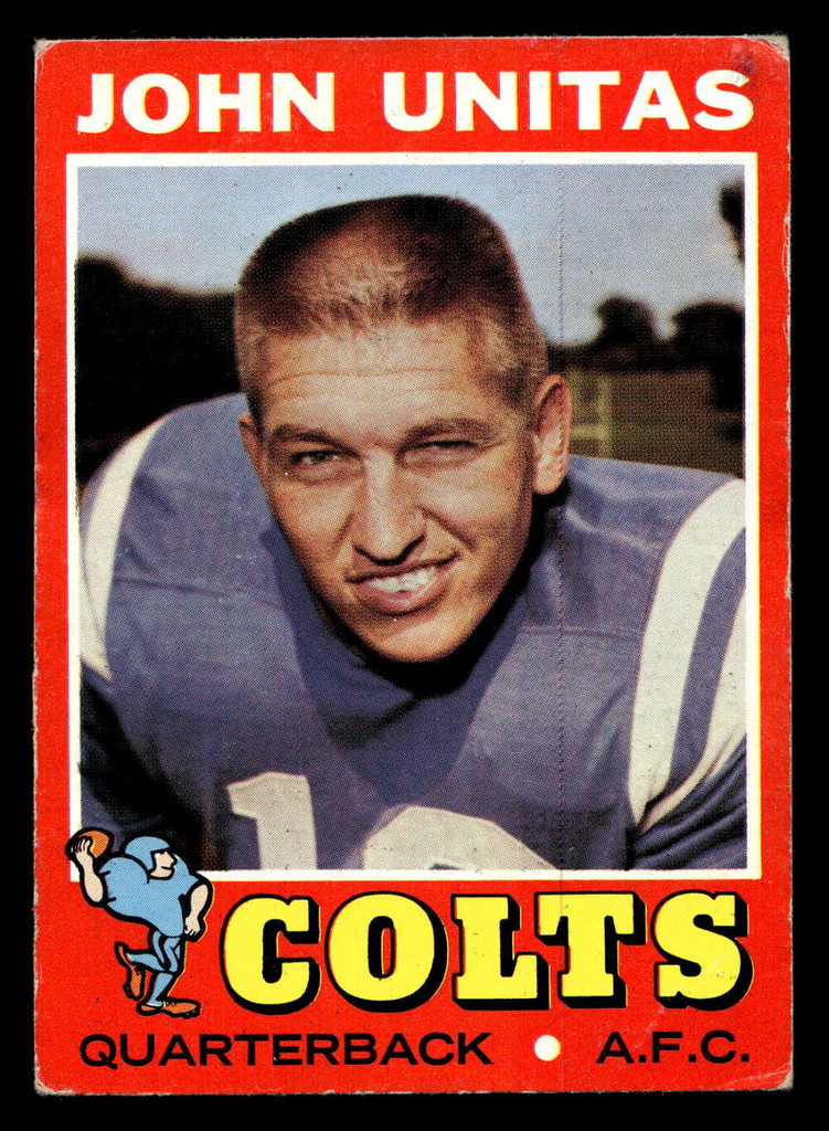 1971 Topps #1 Johnny Unitas Very Good  ID: 406086