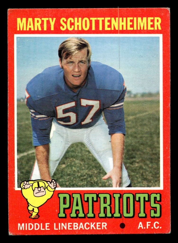 1971 Topps #3 Marty Schottenheimer Excellent RC Rookie  ID: 406087