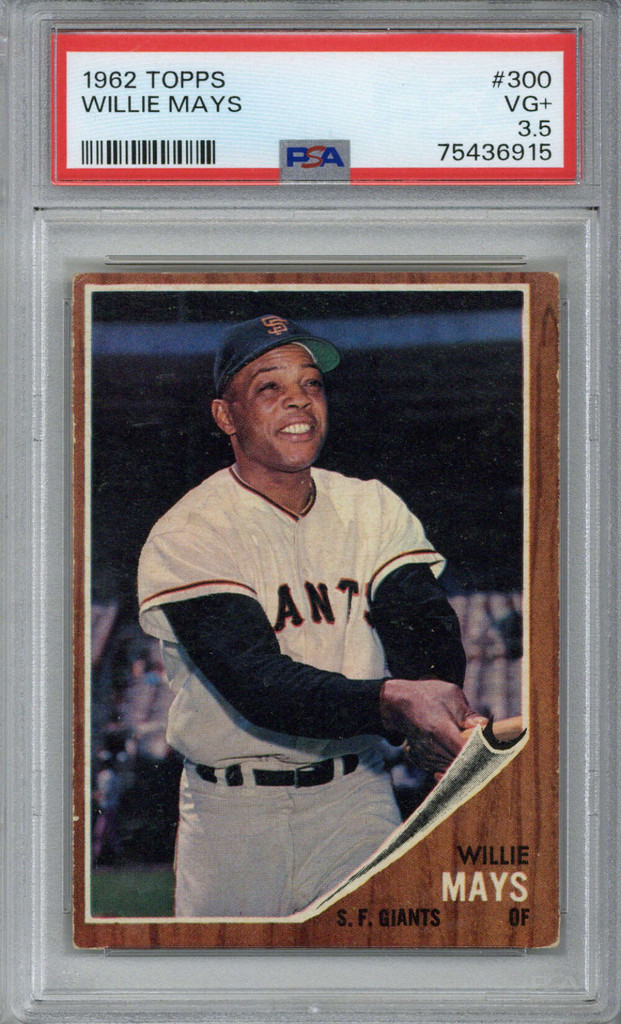 1962 Topps #300 Willie Mays Giants PSA 3.5 VG+