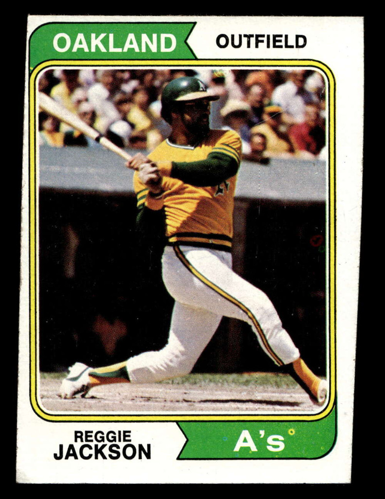 1974 Topps #130 Reggie Jackson Excellent Miscut 