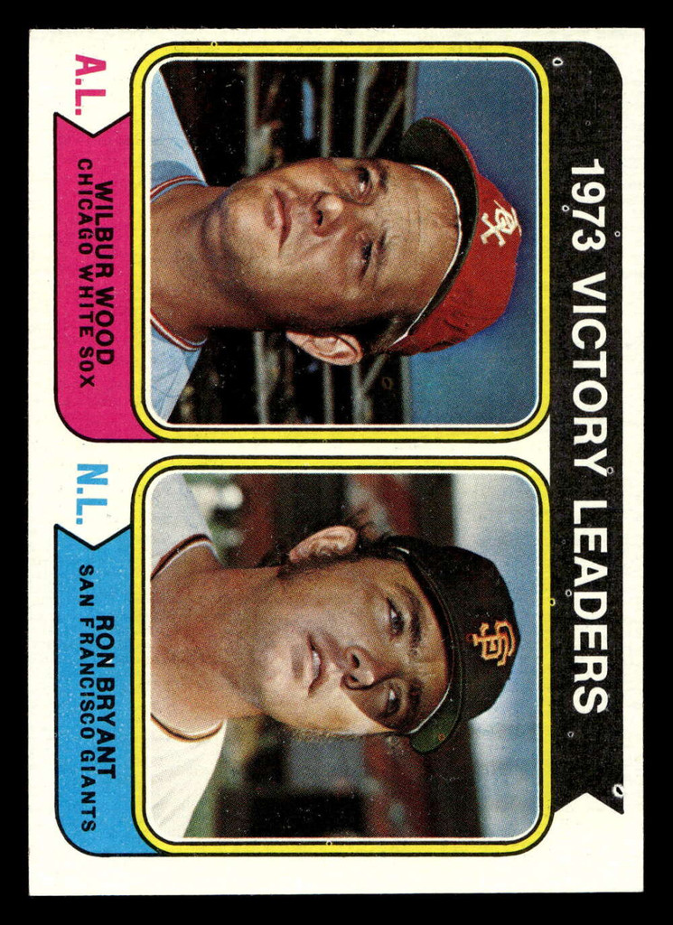 1974 Topps #205 Wilbur Wood/Ron Bryant LL Victory Leaders Near Mint  ID: 407837