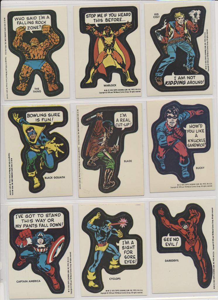 1975 Topps Marvel Super Heroes Stickers 34/40With 9 Card Puzzle  #*SKU36170