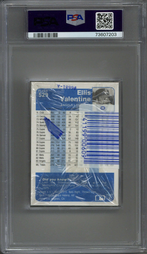 1984 Fleer Cello Pack Don Mattingly RC TOP PSA 7 Near Mint Unopened ID: 408784