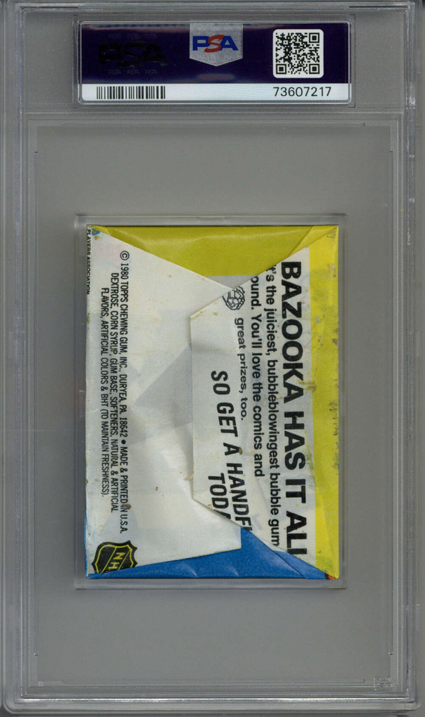 1980-81 Topps Hockey Wax Pack PSA 7 Near Mint Unopened ID: 408836