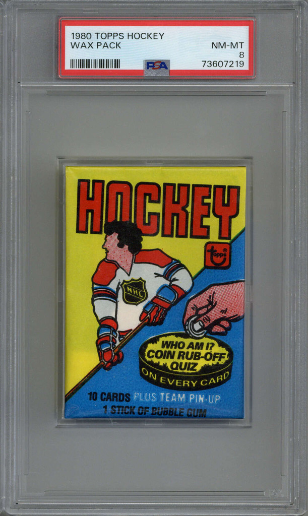 1980-81 Topps Hockey Wax Pack PSA 8 NM-Mint Unopened ID: 408838