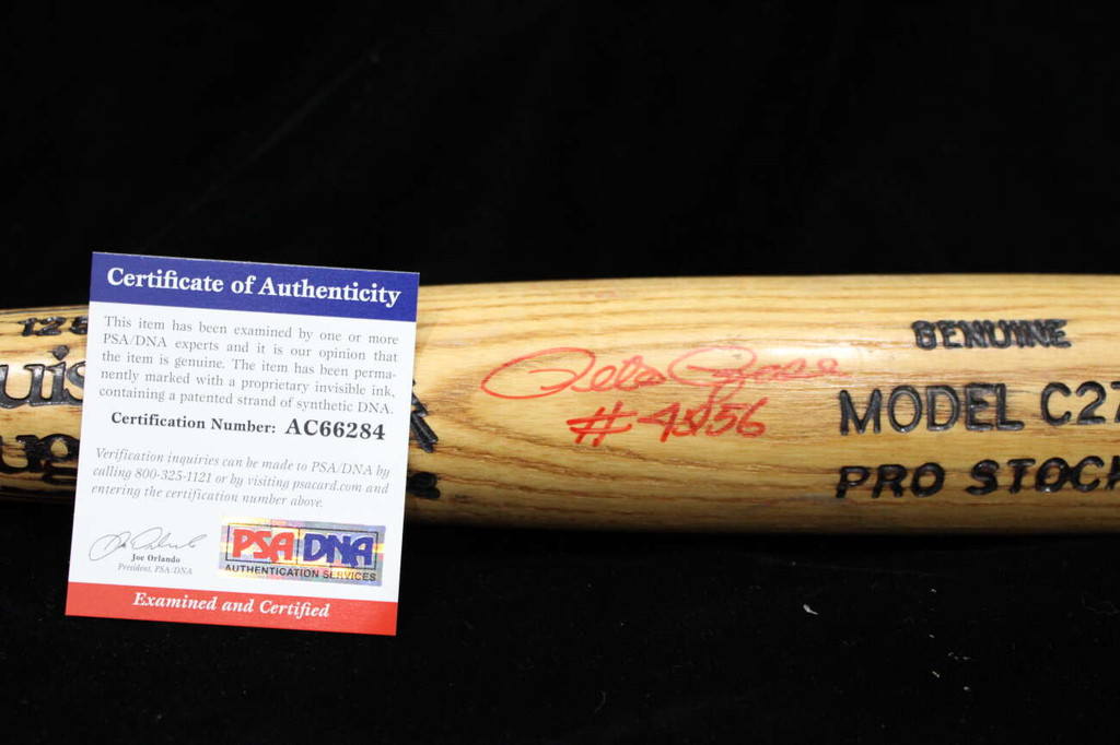 Pete Rose Bat Signed Auto PSA/DNA Reds #4256