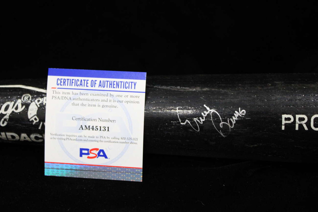 Ernie Banks Bat Signed Auto PSA/DNA Cubs Black Bat ID: 408921