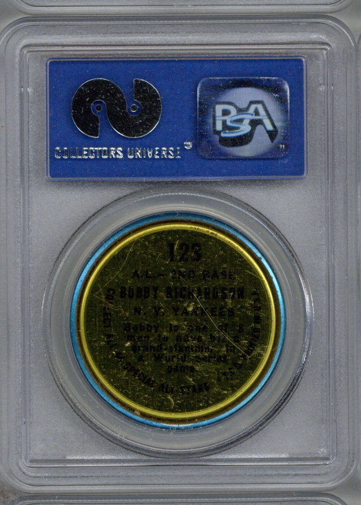 1964 Topps Coins #123 Bobby Richardson AS NM-Mint PSA 8 NM-Mint  ID: 409423