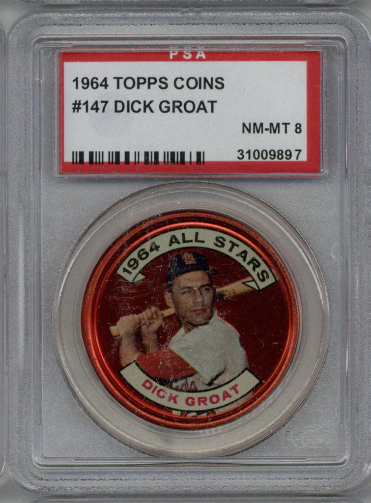 1964 Topps Coins #147 Dick Groat AS NM-Mint PSA 8 NM-Mint  ID: 409424