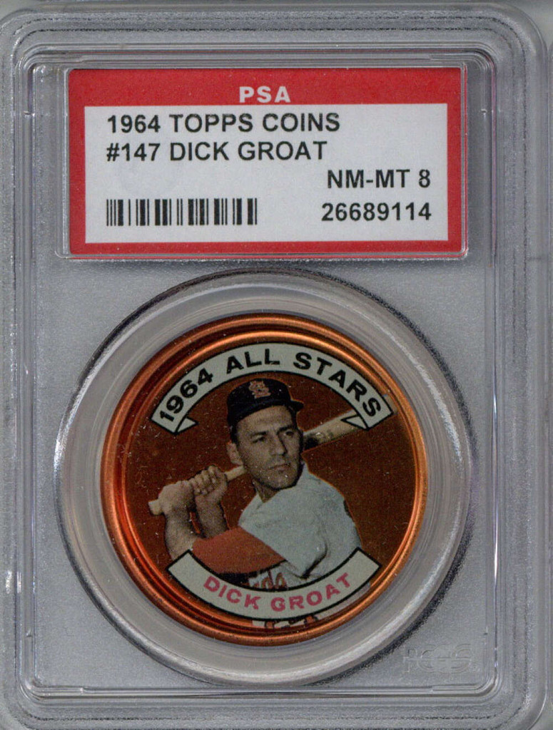 1964 Topps Coins #147 Dick Groat AS NM-Mint PSA 8 NM-Mint  ID: 409425